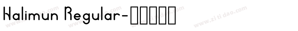 Halimun Regular字体转换